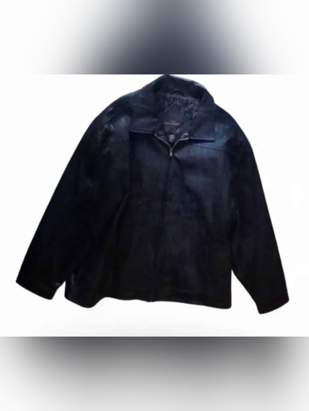 Steve & Barry's Men's Black Zip-Up Bomber Jacket